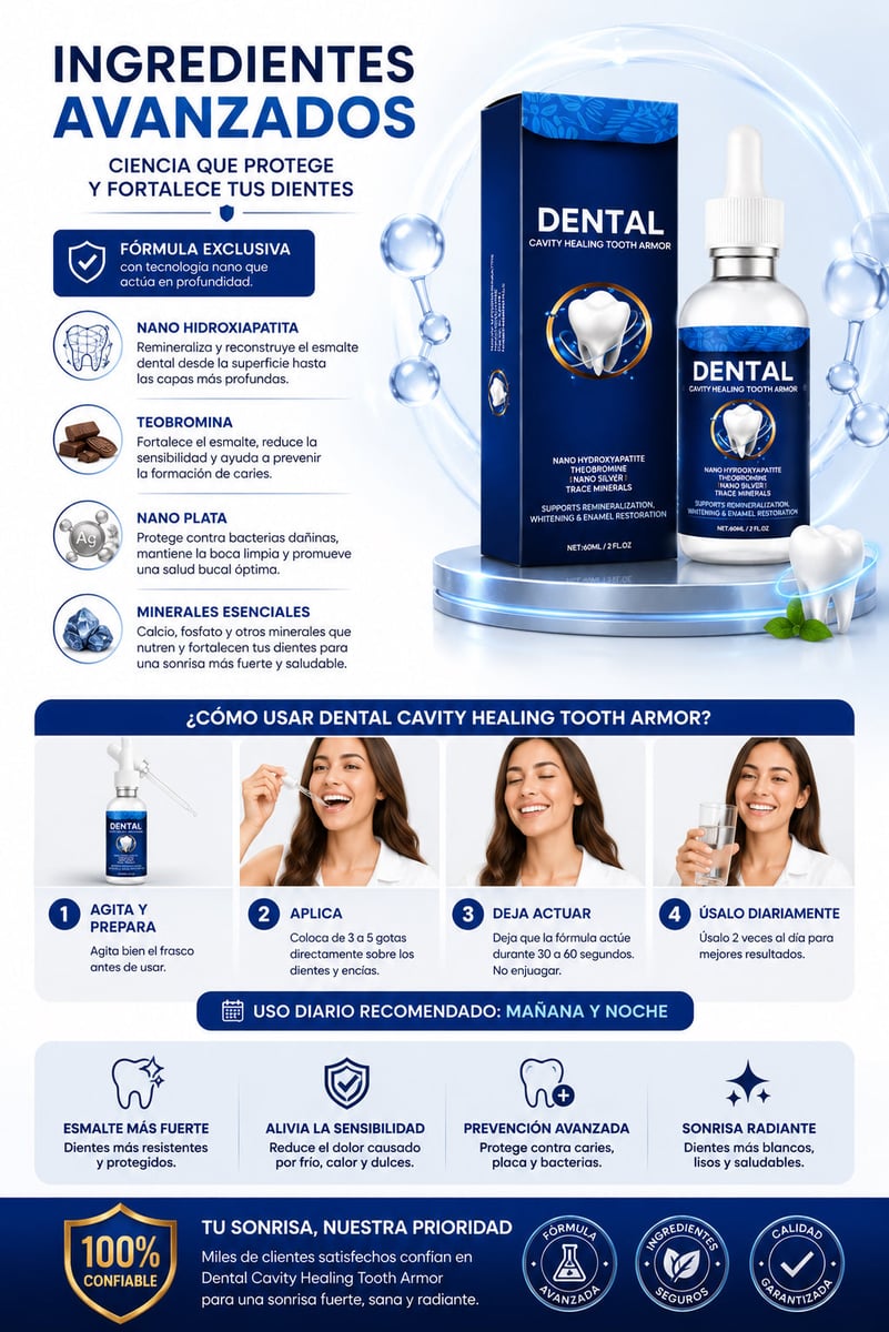 Dental | Combate Caries y Recupera el Blanco Natural de tus Dientes