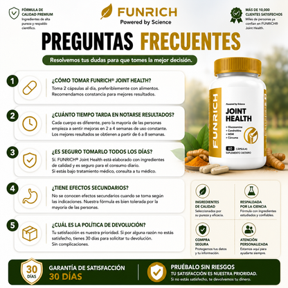 FUNRICH™ JOINT HEALTH - ALIVIO DEL DOLOR DE FORMA DEFINITIVA
