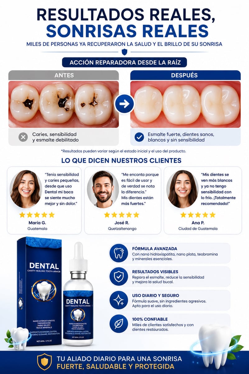 Dental | Combate Caries y Recupera el Blanco Natural de tus Dientes